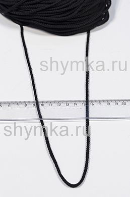 Шнур полипропиленовый ПЛЕТЕНЫЙ 
диаметр 2,5мм ЧЕРНЫЙ