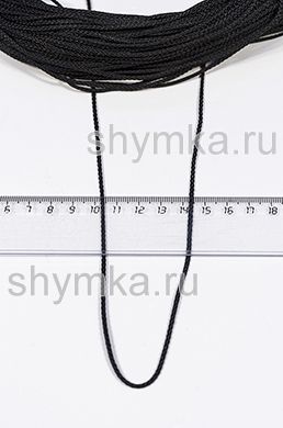 Шнур полипропиленовый Tefi ПЛЕТЕНЫЙ диаметр 1,5мм ЧЕРНЫЙ