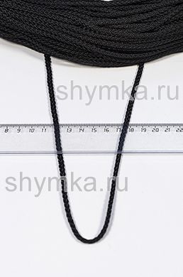 Шнур полипропиленовый Tefi ПЛЕТЕНЫЙ диаметр 4,5мм ЧЕРНЫЙ