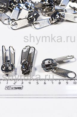 Бегунок галантерейный ДВА ЯЗЫЧКА для молнии
СПИРАЛЬНОЙ тип №10 НИКЕЛЬ