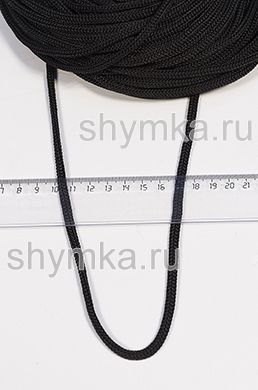 Шнур полипропиленовый Текс ВЯЗАНЫЙ 
диаметр 5мм ЧЕРНЫЙ