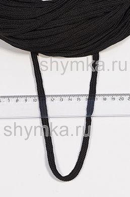 Шнур полипропиленовый Текс ПЛОСКИЙ  
диаметр 6мм ЧЕРНЫЙ