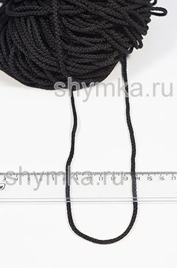 Шнур полипропиленовый Tefi ПЛЕТЕНЫЙ 
диаметр 3мм ЧЕРНЫЙ