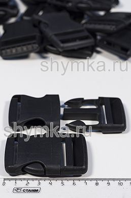 Застежка фастекс ширина 40мм 
ПЛОСКАЯ ЧЕРНАЯ СТРОНГ
