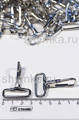 Карабин металлический НИКЕЛЬ
ширина 25мм