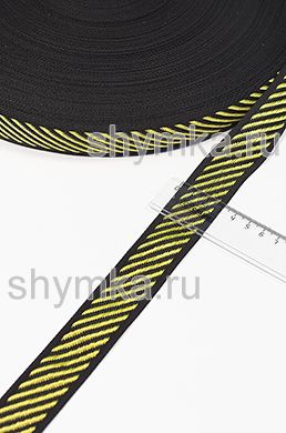 Лента окантовочная Nova двухцветная 
ЧЕРНО-ЖЕЛТАЯ ширина 30мм