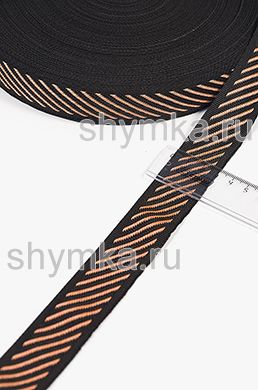 Лента окантовочная Nova ДВУХЦВЕТНАЯ 
ширина 30мм плотность 14г/м 
ЧЕРНО-ОРАНЖЕВАЯ
