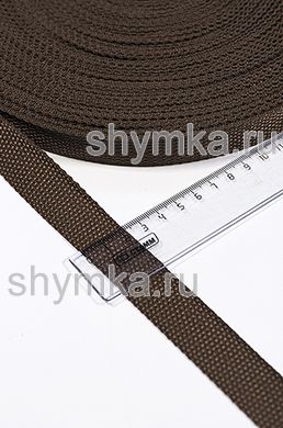 Лента ременная/окантовочная Tefi ширина 22мм 
плотность 9г/м ТЕМНО-КОРИЧНЕВАЯ