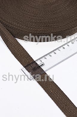 Лента ременная/окантовочная Tefi ширина 22мм 
ОБЛЕГЧЕННАЯ 6,5г/м ТЕМНО-КОРИЧНЕВАЯ