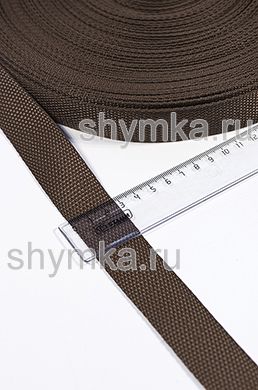 Лента ременная/окантовочная Tefi ширина 30мм 
ОБЛЕГЧЕННАЯ 12,5г/м ТЕМНО-КОРИЧНЕВАЯ