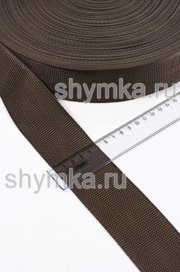 Лента ременная/окантовочная Tefi ширина 50мм 
плотность 23г/м ТЕМНО-КОРИЧНЕВАЯ