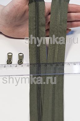Молния рулонная метражом СПИРАЛЬНАЯ тип №5 
ТЕМНЫЙ ХАКИ цвет 327