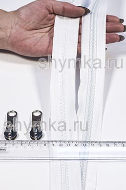 Молния рулонная метражом СПИРАЛЬНАЯ тип №10
БЕЛАЯ №101 ширина 37мм