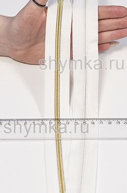 Молния рулонная метражом СПИРАЛЬНАЯ тип №5
декоративная БЕЛАЯ №101 спираль ЗОЛОТО