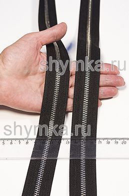 Молния рулонная метражом МЕТАЛЛ тип №5
шлифованная НИКЕЛЬ основа ЧЕРНАЯ №322
