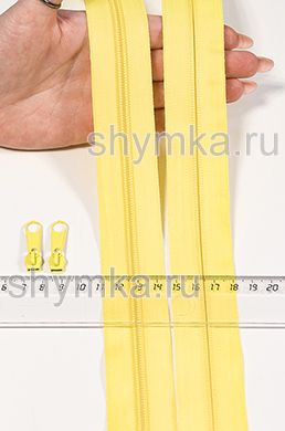 Молния рулонная метражом СПИРАЛЬНАЯ тип №5 
ЖЕЛТАЯ цвет 110