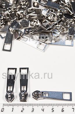 Бегунок галантерейный для молнии
СПИРАЛЬНОЙ тип №5 декоративный НИКЕЛЬ
