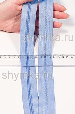 Молния рулонная метражом СПИРАЛЬНАЯ тип №5 
ГОЛУБАЯ цвет 168