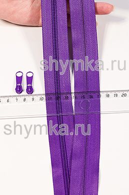 Молния рулонная метражом СПИРАЛЬНАЯ тип №5 
ФИОЛЕТОВАЯ цвет 170