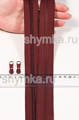 Молния рулонная метражом СПИРАЛЬНАЯ тип №5 
ТЕМНО-БОРДОВАЯ цвет 179