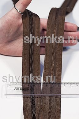 Молния рулонная метражом СПИРАЛЬНАЯ тип №5 КОРИЧНЕВАЯ цвет 299