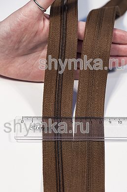 Молния рулонная метражом СПИРАЛЬНАЯ тип №5 КОРИЧНЕВАЯ цвет 300
