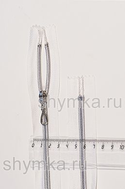 Молния СПИРАЛЬНАЯ тип №7
НЕРАЗЪЕМНАЯ длина 12см БЕЛАЯ №101 декор СЕРЕБРО
