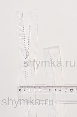 Молния ТРАКТОР тип №5 РАЗЪЕМНАЯ
длина 40см БЕЛАЯ №101 усиленные звенья
бегунок LOGO