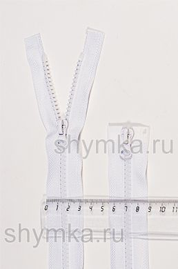 Молния ТРАКТОР тип №5 РАЗЪЕМНАЯ
длина 70см БЕЛАЯ №101 усиленные звенья
два бегунка LOGO