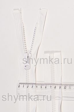 Молния ТРАКТОР тип №8 РАЗЪЕМНАЯ
длина 75см БЕЛАЯ №101 усиленные звенья
бегунок LOGO