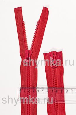 Молния ТРАКТОР тип №8 РАЗЪЕМНАЯ
длина 70см КРАСНАЯ №148 усиленные звенья
два бегунка LOGO