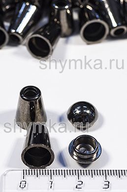 Наконечник пластиковый для шнура
с заглушкой ЧЕРНЫЙ НИКЕЛЬ