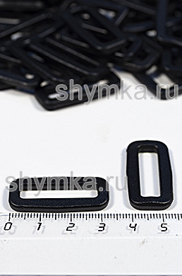 Пряжка-рамка пластиковая ОДНОЩЕЛЕВАЯ 
ширина 25мм ЧЕРНАЯ тип №3