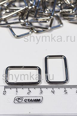 Пряжка-рамка металлическая ОДНОЩЕЛЕВАЯ
ширина 25мм НИКЕЛЬ