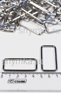 Пряжка-рамка металлическая ОДНОЩЕЛЕВАЯ
ширина 40мм НИКЕЛЬ