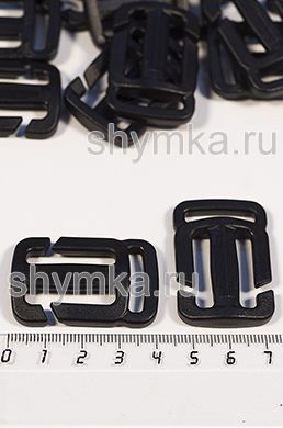 Пряжка-переходник пластиковая Apri ДВУХЩЕЛЕВАЯ
ширина 25-20мм TNQ ЧЕРНАЯ