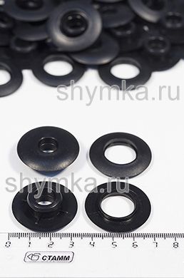 Люверс пластиковый 
диаметр 10мм ЧЕРНЫЙ №1 (комплект 2 части)