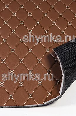 Ковролин СТЕЖКА Ромб 45х45мм NEW
БЕЖЕВОЙ ниткой по КОРИЧНЕВОЙ винилискоже
на поролоне 5мм + пенка 5мм с черной
ПЭТ подложкой ширина 1,5м