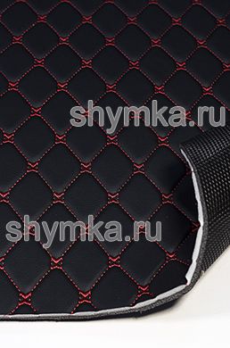 Ковролин СТЕЖКА Ромб 45х45мм NEW
КРАСНОЙ ниткой по ЧЕРНОЙ винилискоже
на поролоне 5мм + пенка 5мм с черной
ПЭТ подложкой ширина 1,5м