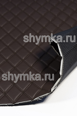 Ковролин СТЕЖКА Двойной Ромб 45х45мм
ШОКОЛАДНОЙ ниткой по ШОКОЛАДНОЙ винилискоже
на поролоне 5мм + пенка 5мм с черной
ПЭТ подложкой ширина 1,58м