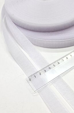 Лента контактная Липучка БЕЛАЯ №001
(ВОРС + КРЮЧОК) ширина 20мм
нейлон 30% полиэстер 70%