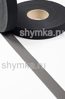 Лента окантовочная нубуковая 
ТЕМНО-СЕРАЯ ширина 35мм