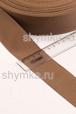 Лента окантовочная Стропа ширина 40мм 
плотность 19,5г/м СВЕТЛО-КОРИЧНЕВАЯ