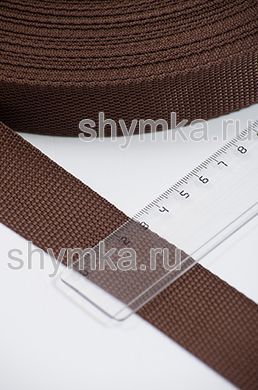 Лента ременная/окантовочная Tefi ширина 30мм 
плотность 14,5г/м ТЕМНО-КОРИЧНЕВАЯ