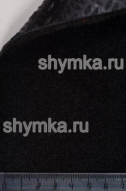 Ковролин на пластиковой основе 
ворс 5мм пластик 1,5мм ЧЕРНЫЙ ширина 2м
