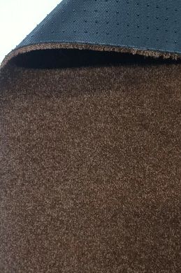 Ковролин на термопластичной резине САКСОНИ 
ворс 8мм резина 1,5мм ТЕМНО-КОРИЧНЕВЫЙ 
ширина 1,5м