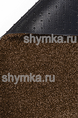 Ковролин на термопластичной резине САКСОНИ 
ворс 8мм резина 1,5мм ТЕМНО-КОРИЧНЕВЫЙ 
ширина 1,5м