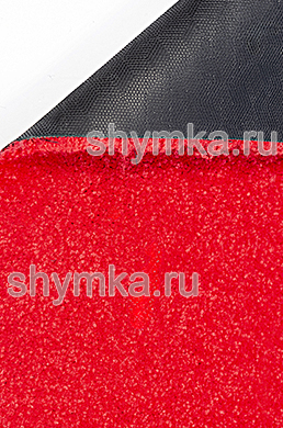 Ковролин на термопластичной резине САКСОНИ  
ЯРКО-КРАСНЫЙ ворс 8мм резина 2мм ширина 1,05м