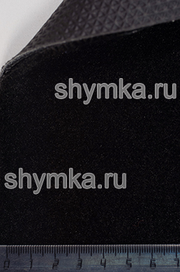 Ковролин на вспененной резине 
ворс 6мм резина 2мм ЧЕРНЫЙ ширина 2м