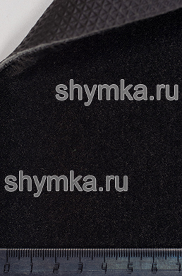 Ковролин на вспененной резине 
ворс 6мм резина 2мм ТЕМНО-СЕРЫЙ ширина 2м